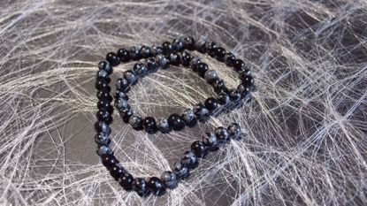 Picture of Schneeflockenobsidian glatt, 6mm
