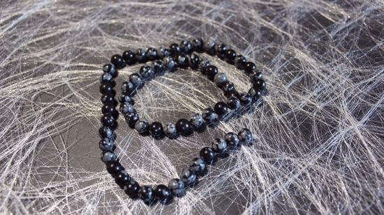 Picture of Schneeflockenobsidian glatt, 6mm