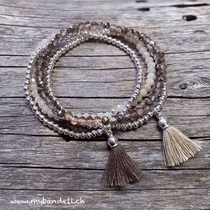 Picture of Swarovskiarmband mit 925 Silber und Baumwollquaste